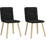 vidaXL Jedilni stoli 2 kosa črno blago | Shoptok.si