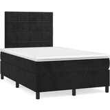 Box spring krevet s madracem crni 120 x 200 cm baršunasti | shoptok.hr