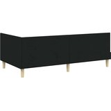  Kutni okvir kreveta Crna 90 cm x 190 cm Tkanina i šperploča | shoptok.hr