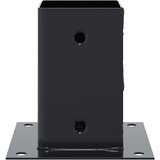  Postolja za stupove kvadratna 4 kom čelik presvučen prahom Antracitno siva 81 x 81 mm | Shoptok.si