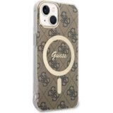  originalni guess ovitek GUHMP14SH4STW z magsafe za iphone 14 6.1 - rjav | Shoptok.si