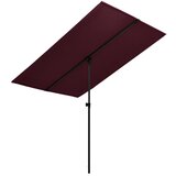 vidaXL Zunanji senčnik z aluminijastim drogom 2x1,5 m bordo rdeč Cene