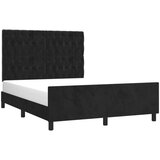  Za krevet s uzglavljem crni 140x200 cm baršunasti | shoptok.hr