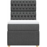  Krevet s oprugama i madracem tamnosivi 90 x 190 cm od tkanine | shoptok.hr