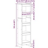 vidaXL Ormarić za knjige Sonoma 80 x 30 x 155 cm Konstruirano drvo | shoptok.hr