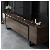 Hanah home tv polica yildiz walnut black | ePonuda.com