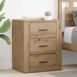 vidaXL Nočna omarica artisan hrast 50 x 36 x 60 cm Konstruiran les | Shoptok.si