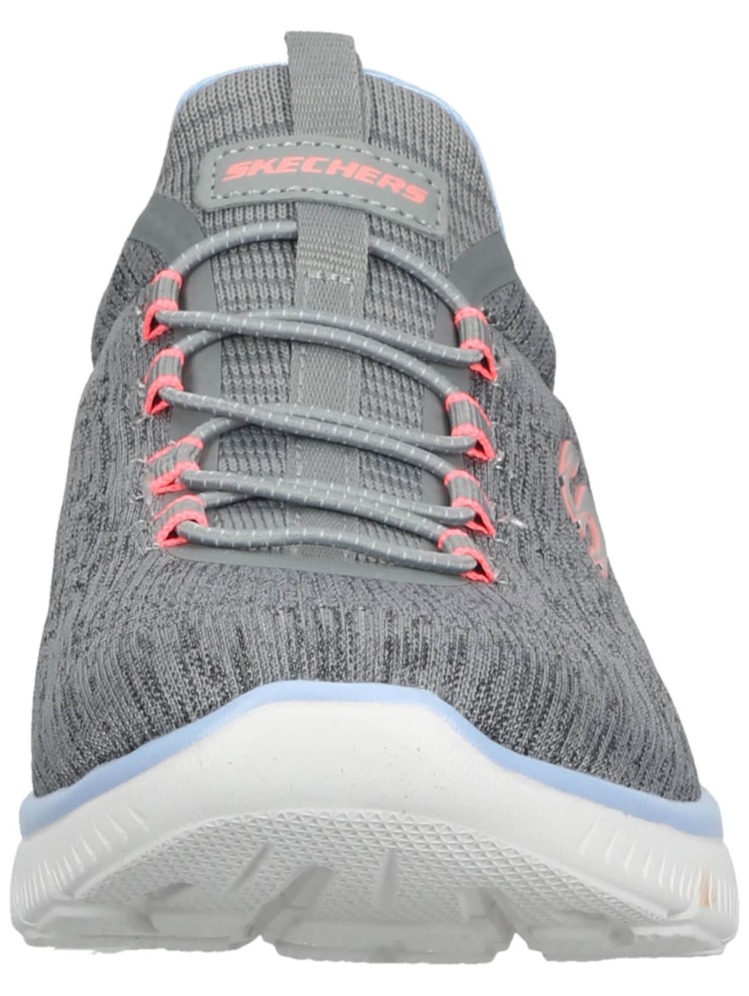 Skechers Nizke superge svetlo modra / pegasto siva / roza | Shoptok.si