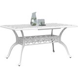  Vrtni stol bijeli 150 x 90 x 72 cm od lijevanog aluminija | shoptok.hr