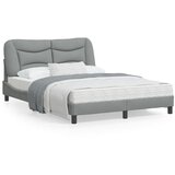 vidaXL Okvir za krevet s uzglavljem svjetlosivi 140x190 cm od tkanine Cijene