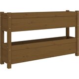  Visoka greda meo rjava 112x25x66 cm trdna borovina | Shoptok.si
