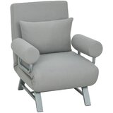  Fotelja na razvlačenje tapecirana stolica pretvara se u krevet za goste ergonomska svijetlo siva Cijene