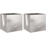 vidaXL Sadilice 2 kom srebrne 42 x 40 x 39 cm od nehrđajućeg čelika | shoptok.hr