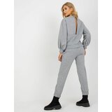 Fashion Hunters Grey women's casual set with sweatshirt and trousers Cene