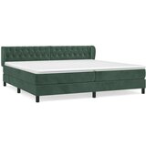  Box spring postelja z vzmetnico temno zelena 200x200 cm žamet, (20900292) | Shoptok.si