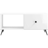  Kava Stol Bijela visokog sjaja 90 x 50 x 40 cm | shoptok.hr