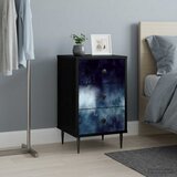  Noćni ormar RAALTE Crni hrast 36 x 33 x 61 cm Konstruirano drvo | shoptok.hr