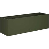  Vrtna saksija Maslinastozelena 100 x 30 x 30 cm Čelična vrata | shoptok.hr