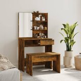  The Living Store Toaletna mizica komplet dimljeni hrast 74,5x40x141 cm - Komplet Toaletnih Mizic, (21500564) Cene