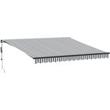 Tenda na automatsko uvlačenje antracit i bijela 400 x 350 cm | shoptok.hr