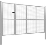  Vrtna vrata Čelik 350x200 cm Srebrna | Eponuda.com