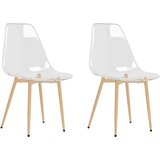 The Living Store Jedilni stoli 2 kosa transparentni PET - Jedilni Stol, (21420218) | Shoptok.si