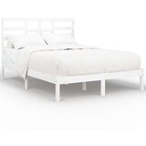  Posteljni okvir bel iz trdnega lesa 120x200 cm, (20647679) | Shoptok.si