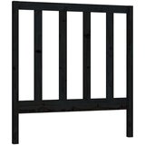  Posteljno vzglavje črno 96x4x100 cm trdna borovina, (20645883) | Shoptok.si