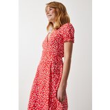  Women's Orange Patterned Viscose Woven Dress | Eponuda.ba
