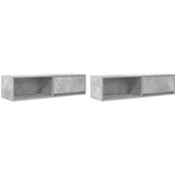 TV ormarići 2 kom boja betona 100x31x25,5 cm konstruirano drvo | shoptok.hr