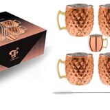 ich-zapfe Diamond Moscow Mule Set Kupfer - 4 Kozarci, Jigger, Slomki in Ščetka za Čiščenje, (5000216767) Cene