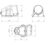Madras doo Beograd UTIKAČ ZIDNI UKO-UTO BEMIS IP44 16A 3P+N+E PROMENA POLA | ePonuda.com