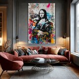  Slika GRAFFITI MONA na platnu | Poslikana struktura | Shoptok.si
