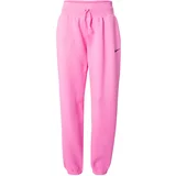 Nike Sportswear Hlače 'PHOENIX FLEECE' roza / crna