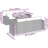  Vrtna garnitura - 7-dijelni set vrtnih sofa sivi od poliratana - Siva 1 | shoptok.hr