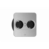 946.101 socket-outlet 2 x Type F Stainless steel