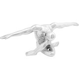 vidaXL Kip Srebrn 63x20x22 cm Aluminij Mislečega Moškega, (22048776) | Shoptok.si