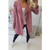 Kesi Cape with loose hood in pink color Cene