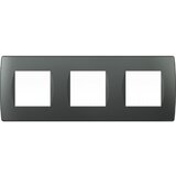 TEM Okvir za modularne vtičnice in stikala Soft (3 X 2 modula, antracit) | Shoptok.si