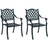  Vrtna stolica 2 pcs Zelena 56 x 55 x 92.5cm Aluminij | shoptok.hr