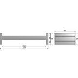 De Eekhoorn Jekleno siva postelja Dennis 90 x 200 cm | Shoptok.si