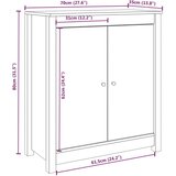  Komoda 70x35x80 cm trdna borovina, (20803949) | Shoptok.si