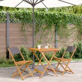  3-dijelni bistro set od tkanine i masivnog drva antracit | Eponuda.com