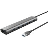 Trust USB Hub Halyx, 7 Portova, USB 3.2, Tamnosivi | Eponuda.ba