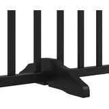 vidaXL Ograda za pse z vrati zložljiva 10 panelov črna 800 cm les | Shoptok.si