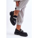Kesi Massive leather moccasins with black arick decoration