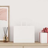  Papirnate vrećice 50 kom s ručkama bijele 32x22x24 cm | shoptok.hr