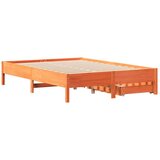  Okvir kreveta bez madraca voštano smeđi 135x190 cm od borovine | shoptok.hr