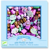 Djeco komplet od 400 drvenih perli za proizvodnju nakita Rainbow