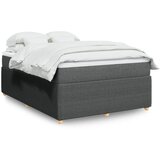 Maison Chic Box spring postelja - Vzmetna postelja z vzmetnico temno siva 140x200 cm blago SL5316, (21907562) | Shoptok.si